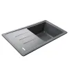 Гранітна мийка Globus Lux LUGANO 780х435-А0003, сірий металік- Фото 4